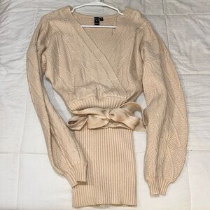 Beige midi sweater dress Windsor size x-small